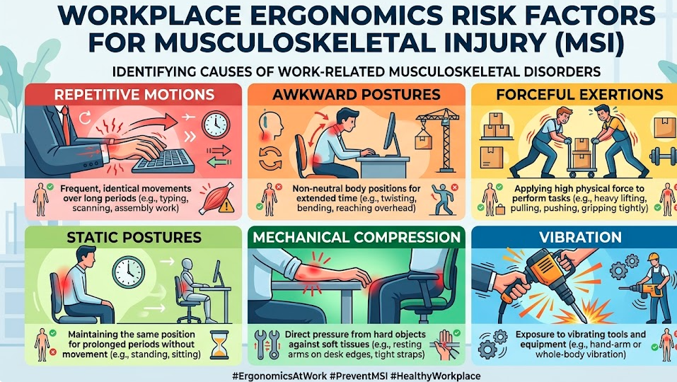 workplace ergonomics risk factors for musculoskeletal injury